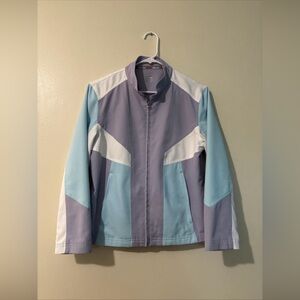 Ellesse Women Jacket Medium Pastel Color Polyester Shell Lined Light Blue Read